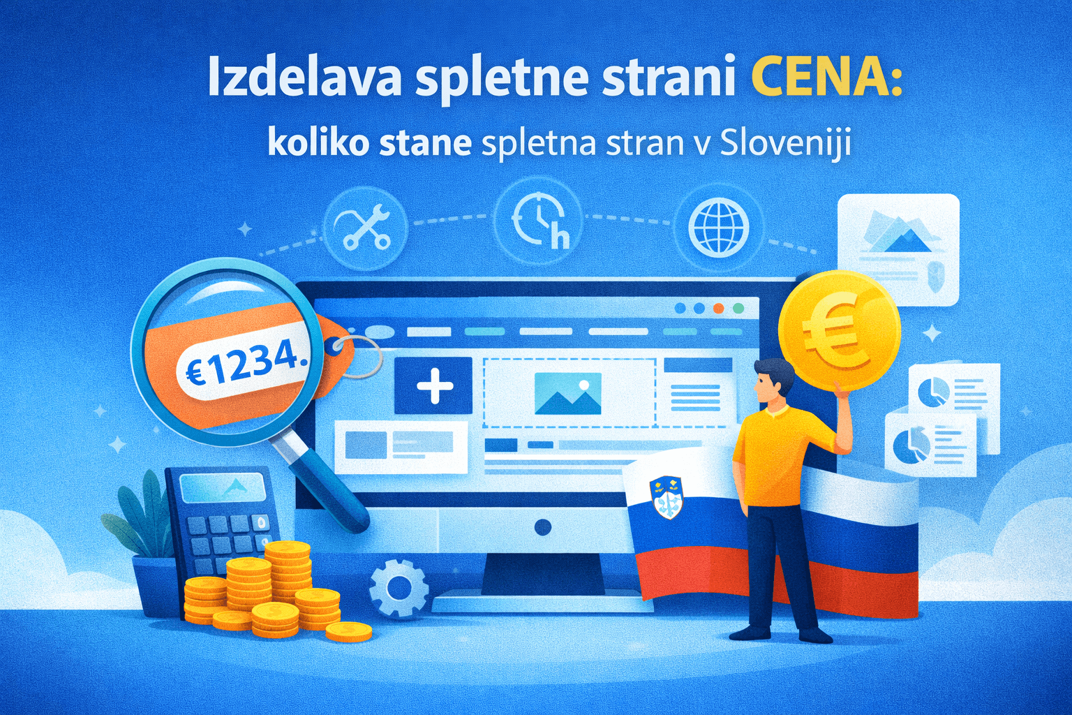 Izdelava spletne strani cena: koliko stane spletna stran v Sloveniji